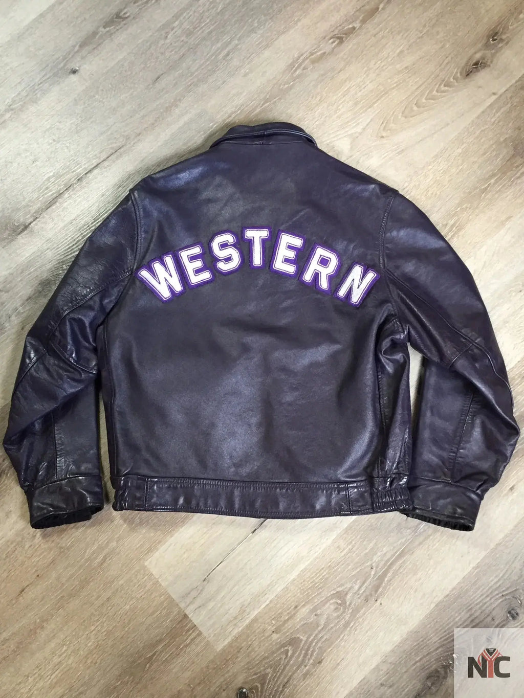 Vintage Western University Purple Varsity Jacket NYC Jackets