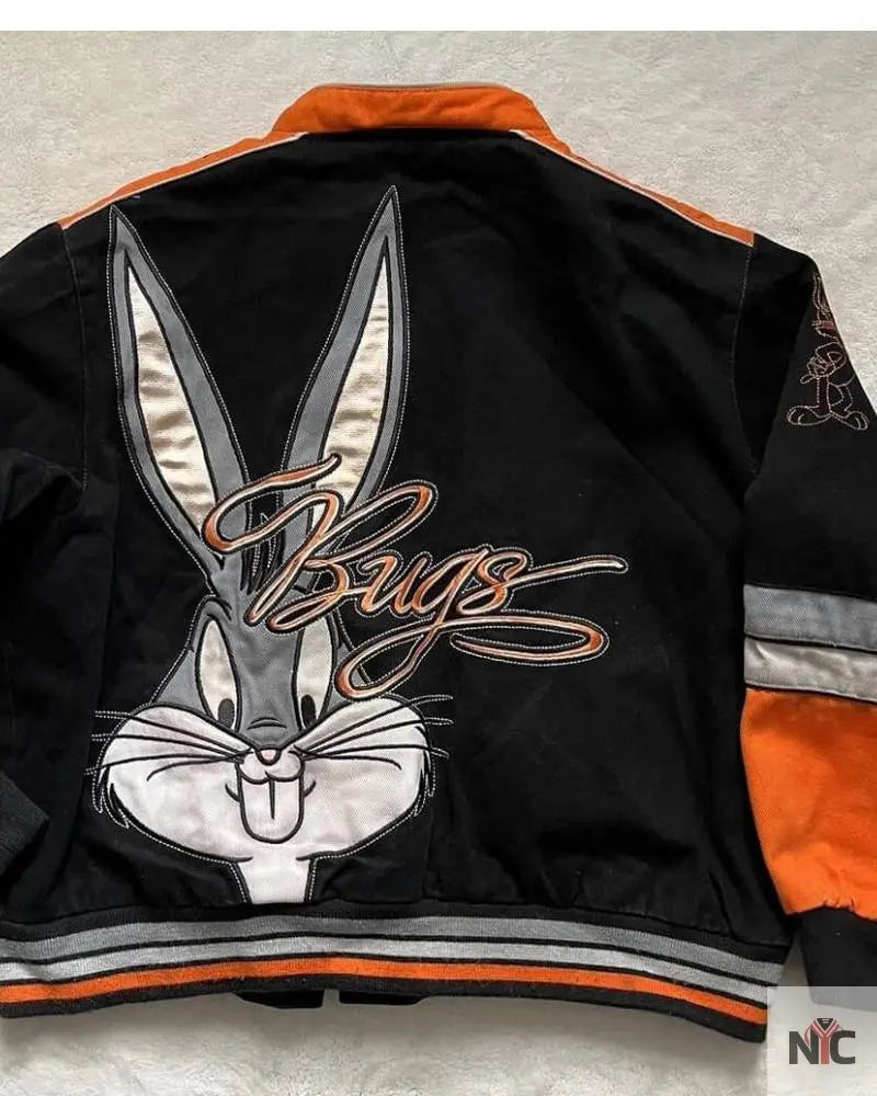 Vtg Looney Tunes Bugs Bunny Bomber Jacket NYC Jackets