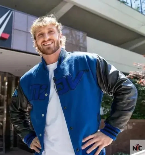 WWE Logan Paul Blue And Black Varsity Jacket NYC Jackets