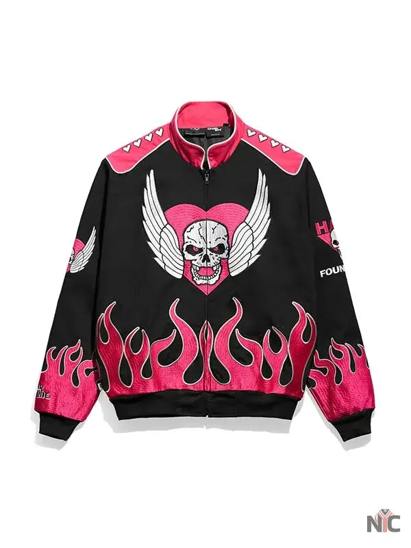 WWE The Hart Foundation Racing Jacket NYC Jackets