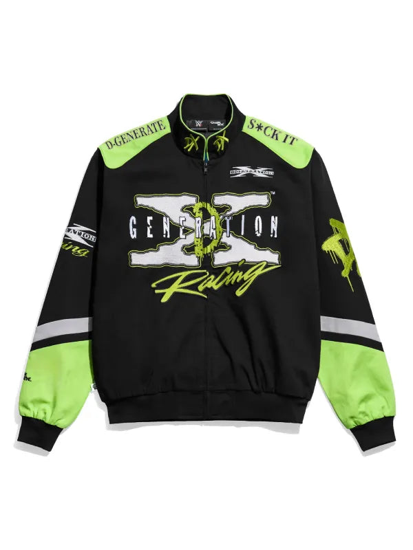 WWE DX Generation Racing Black Bomber Jacket NYC Jackets