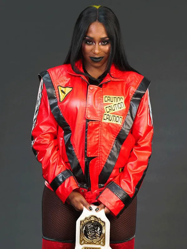 WWE Wrestler Naomi Red Leather Jacket NYC Jackets