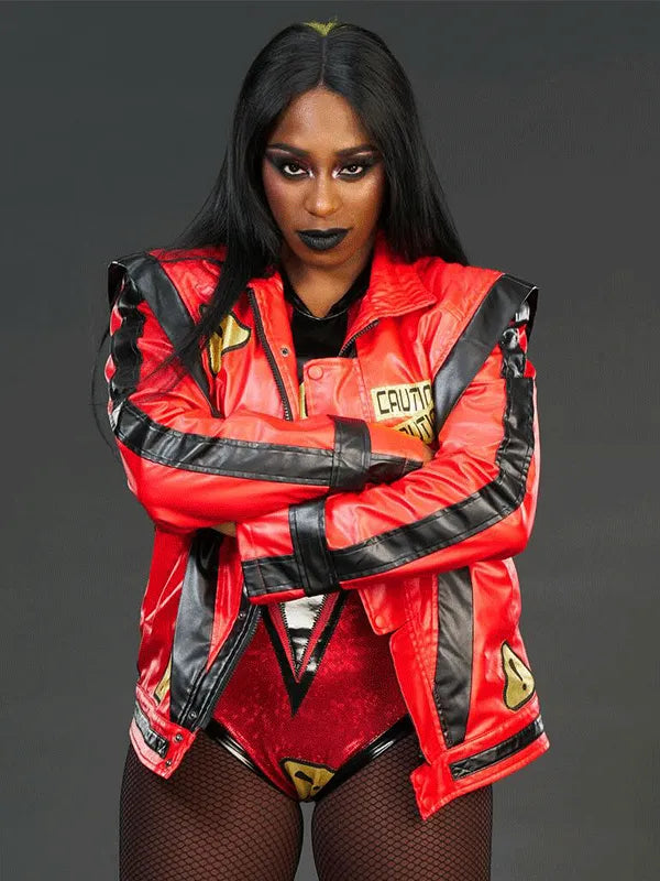 WWE Wrestler Naomi Red Leather Jacket NYC Jackets