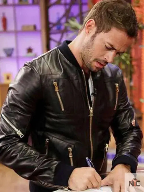 William Levy Despierta America Black Leather Jacket NYC Jackets
