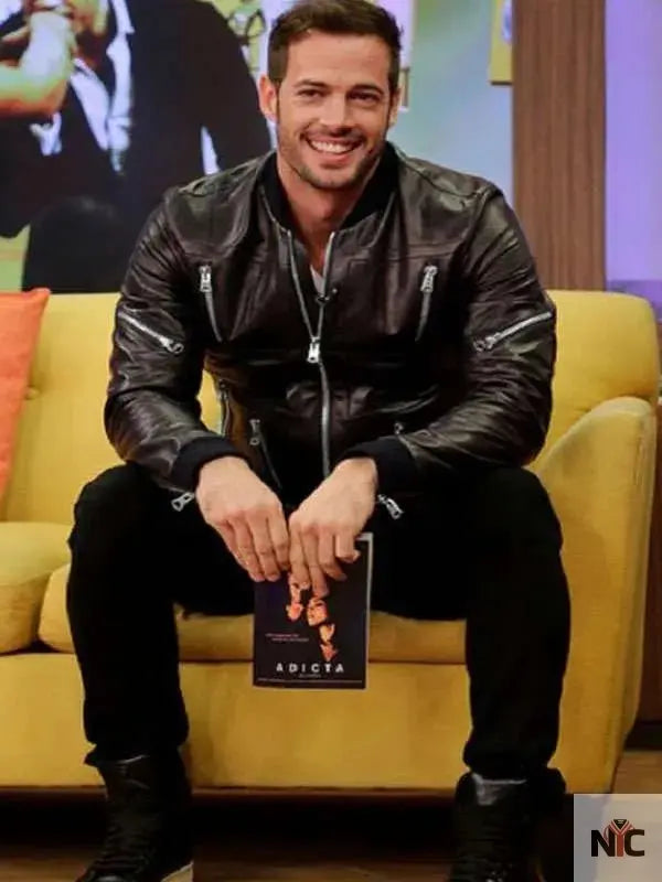 William Levy Despierta America Black Leather Jacket NYC Jackets