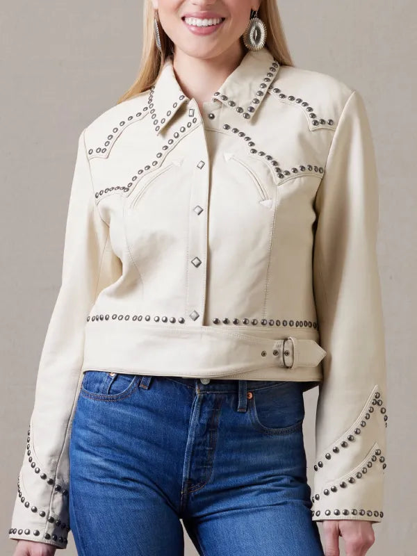 Women Rodeo Done & Dusted Leather Jacket NYC Jackets