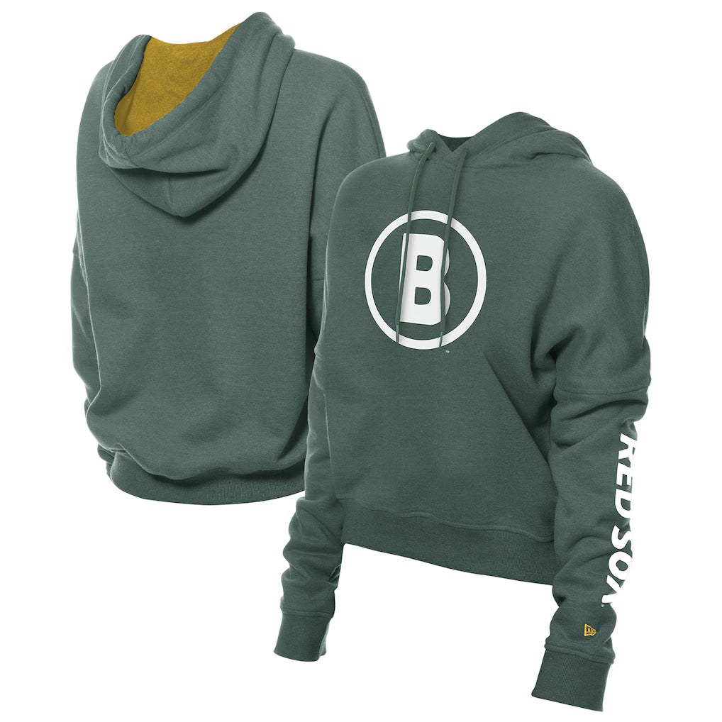 Women’s Boston Red Sox New Era Green 2025 Pullover Hoodie NYC Jackets