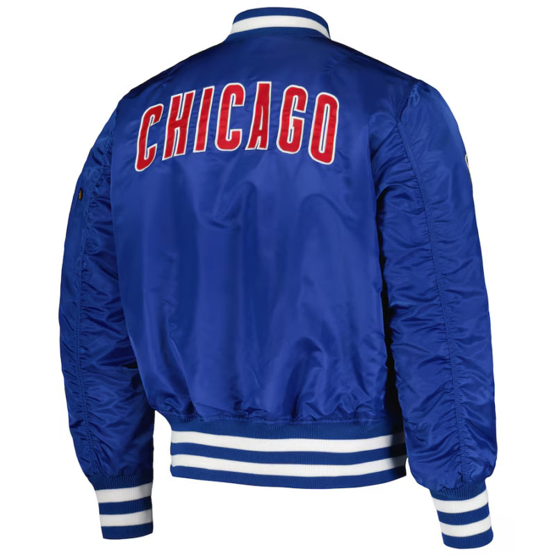 Men’s Chicago Cubs New Era x Alpha Industries Reversible Full-Zip Bomber Jacket NYC Jackets