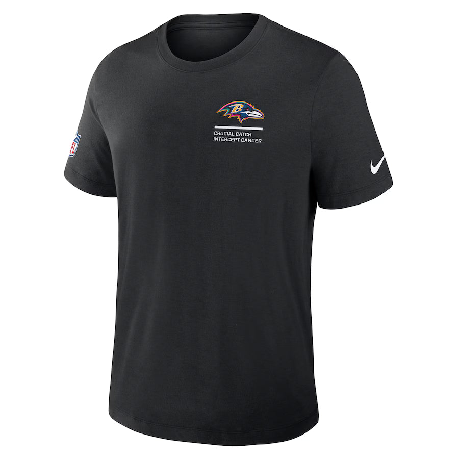 Baltimore Ravens Nike Black 2025 NFL Crucial Catch Tri-Blend Dri-FIT T-Shirt NYC Jackets