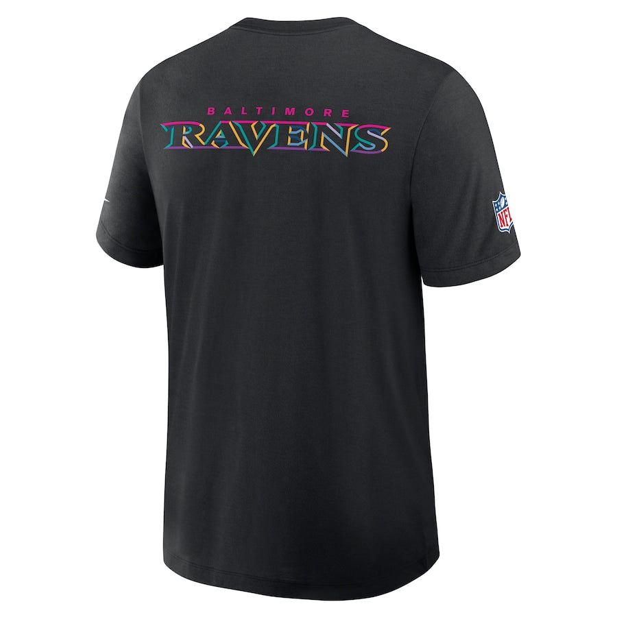 Baltimore Ravens Nike Black 2025 NFL Crucial Catch Tri-Blend Dri-FIT T-Shirt NYC Jackets