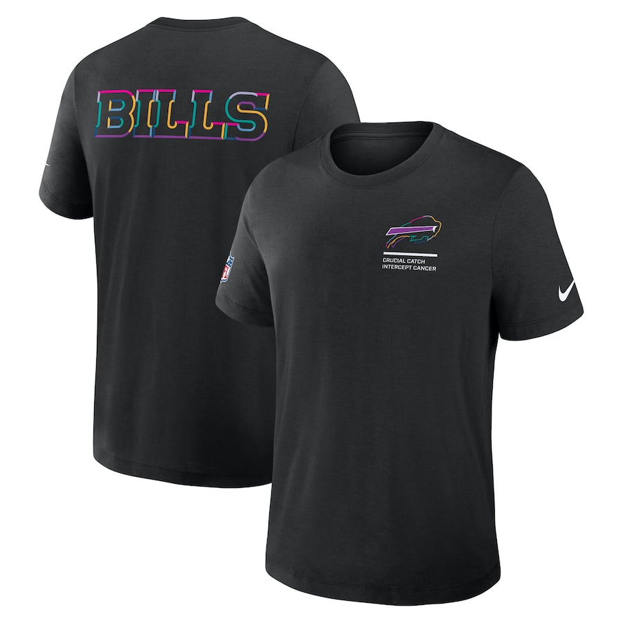Buffalo Bills Nike Black 2025 NFL Crucial Catch Tri-Blend Dri-FIT T-Shirt NYC Jackets