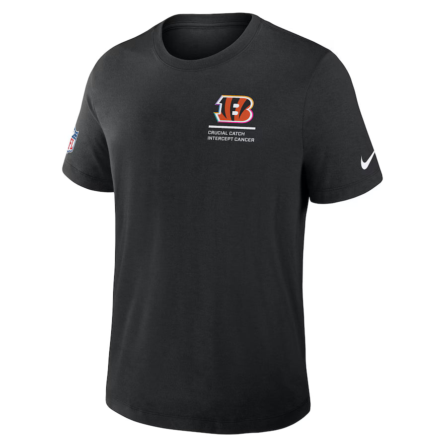 Cincinnati Bengals Nike Black 2025 NFL Crucial Catch Tri-Blend Dri-FIT T-Shirt NYC Jackets