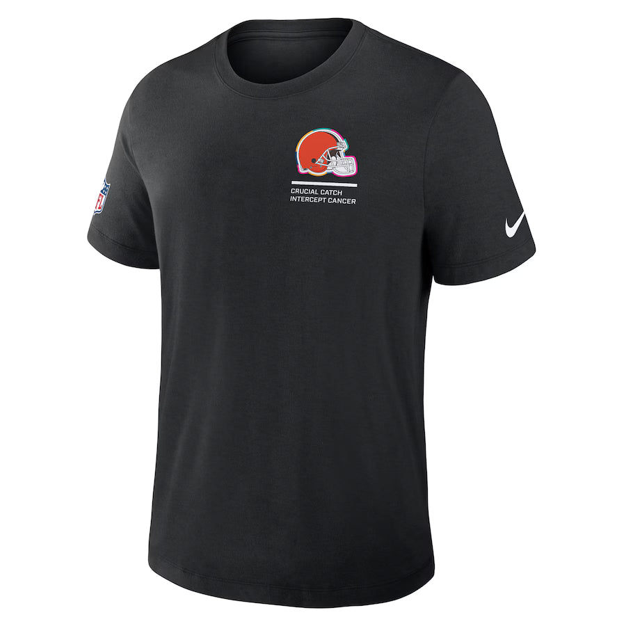 Cleveland Browns Nike Black 2025 NFL Crucial Catch Tri-Blend Dri-FIT T-Shirt NYC Jackets