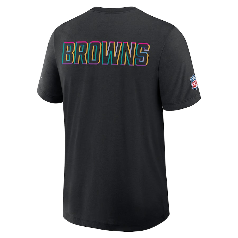 Cleveland Browns Nike Black 2025 NFL Crucial Catch Tri-Blend Dri-FIT T-Shirt NYC Jackets