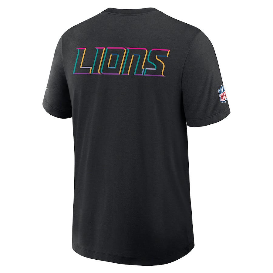 Detroit Lions Nike Black 2025 NFL Crucial Catch Tri-Blend Dri-FIT T-Shirt NYC Jackets