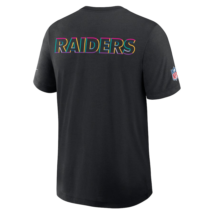 Las Vegas Raiders Nike Black 2025 NFL Crucial Catch Tri-Blend Dri-FIT T-Shirt NYC Jackets