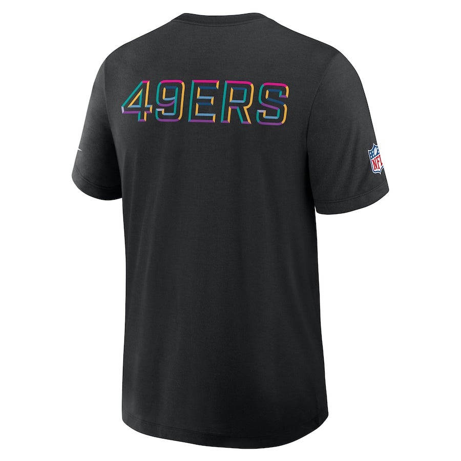 San Francisco 49ers Nike Black 2025 NFL Crucial Catch Tri-Blend Dri-FIT T-Shirt NYC Jackets