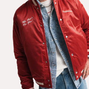 Abercrombie Budweiser Varsity Bomber Jacket