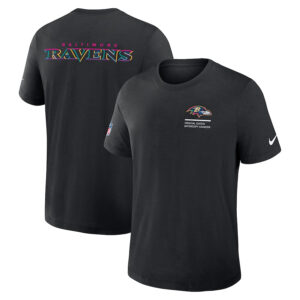 Baltimore Ravens Nike Black 2025 NFL Crucial Catch Tri-Blend Dri-FIT T-Shirt
