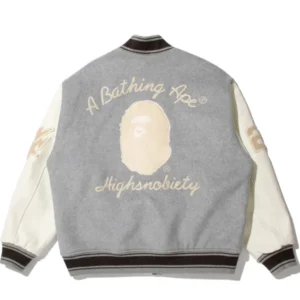 Bape X Highsnobiety Multi Logo Varsity Jacket