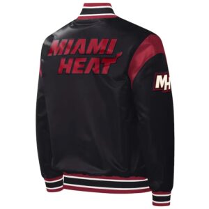 Miami Heat Force Play Varsity Satin Jacket