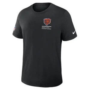 Chicago Bears Nike Black 2025 NFL Crucial Catch Tri-Blend Dri-FIT T-Shirt
