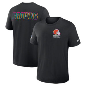 Cleveland Browns Nike Black 2025 NFL Crucial Catch Tri-Blend Dri-FIT T-Shirt
