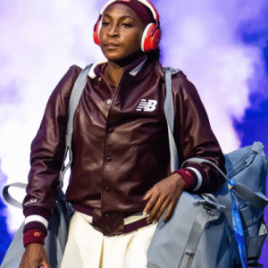 Coco Gauff 2025 US Open Leather Jacket