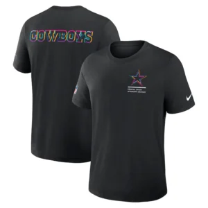 Dallas Cowboys Nike Black 2025 NFL Crucial Catch Tri-Blend Dri-FIT T-Shirt