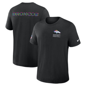 Denver Broncos Nike Black 2025 NFL Crucial Catch Tri-Blend Dri-FIT T-Shirt