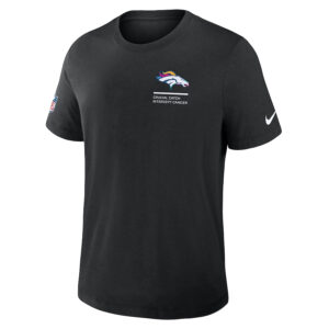 Denver Broncos Nike Black 2025 NFL Crucial Catch Tri-Blend Dri-FIT T-Shirt