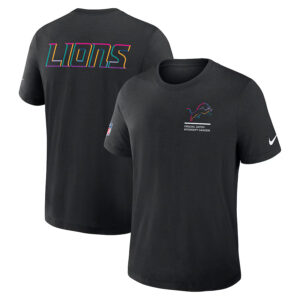 Detroit Lions Nike Black 2025 NFL Crucial Catch Tri-Blend Dri-FIT T-Shirt