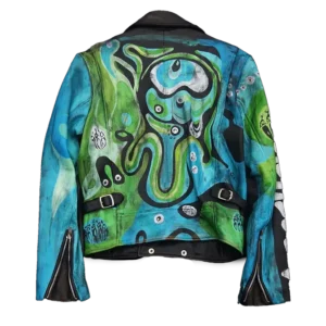 Eye Of The Beholder" Painted Leather Jacket