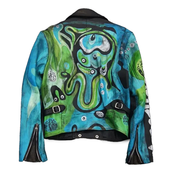 Eye Of The Beholder" Painted Leather Jacket