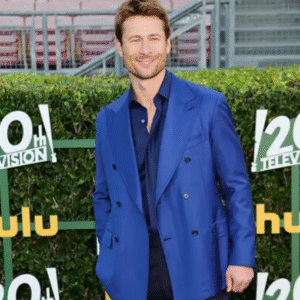 Glen Powell Red Carpet Premiere Of Hulu’s Chad Powers Blazer