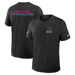 Houston Texans Nike Black 2025 NFL Crucial Catch Tri-Blend Dri-FIT T-Shirt