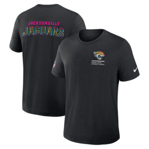 Jacksonville Jaguars Nike Black 2025 NFL Crucial Catch Tri-Blend Dri-FIT T-Shirt