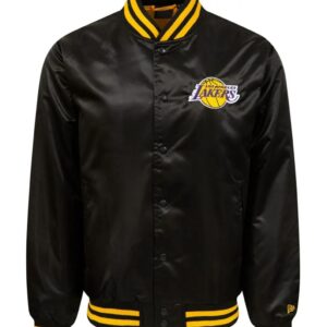 LA Lakers Black Bomber Wordmark Jacket