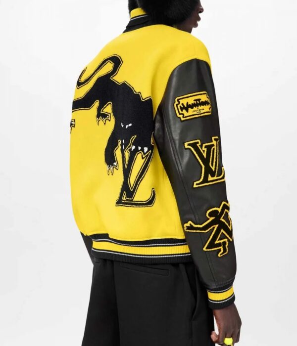 Louis Vuitton Letterman Yellow and Black Varsity Jacket - Image 4
