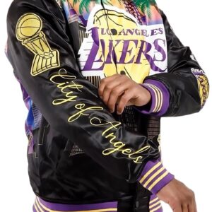 Los Angeles Lakers Black Championship Satin Jacket
