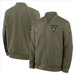 Las Vegas Raiders 2025 Salute To Service Bomber Jacket