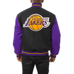 Los Angeles Lakers Black & Purple Wool Varsity Jacket