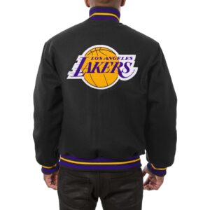 Los Angeles Lakers Black Wool Varsity Jacket