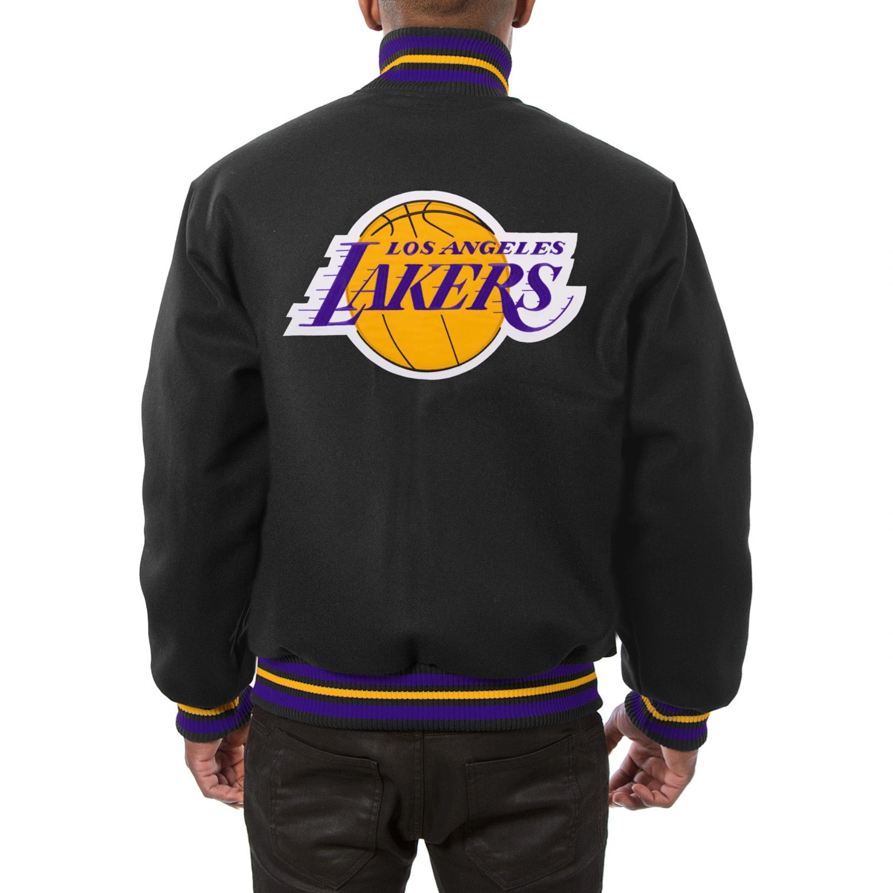 Los Angeles Lakers Black Wool Varsity Jacket