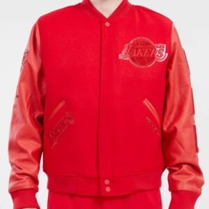 Los Angeles Lakers Classic Triple Red Varsity Jacket