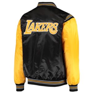 Los Angeles Lakers Enforcer Full-Snap Satin Varsity Jacket