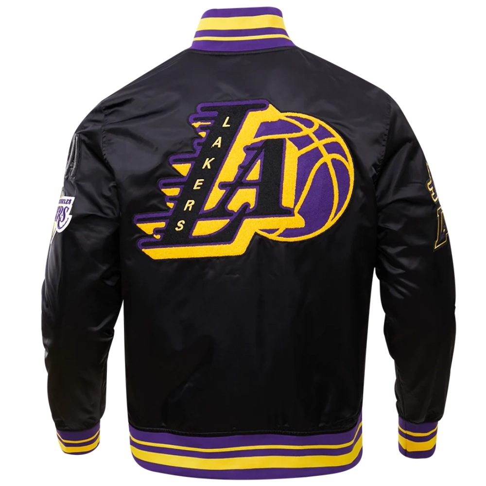 Los Angeles Lakers NBA Finals Champions Black Satin Jacket