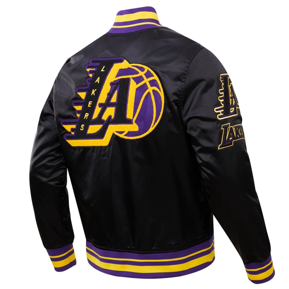 Los Angeles Lakers NBA Finals Champions Black Satin Jacket