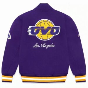 Los Angeles Lakers OVO Purple Wool Varsity Jacket