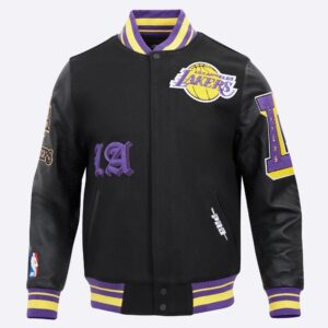 Los Angeles Lakers Old English Varsity Jacket